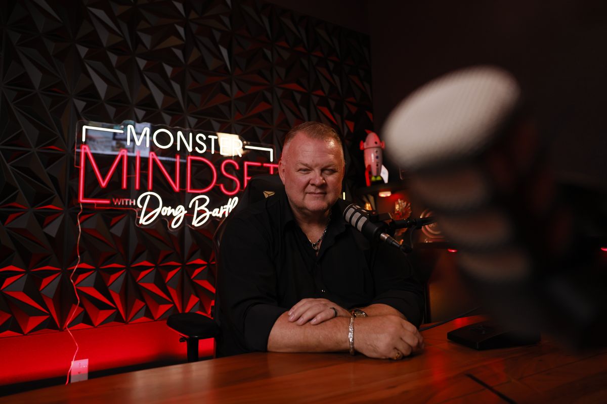 Doug Bartlett in the Monster Mindset podcast studio